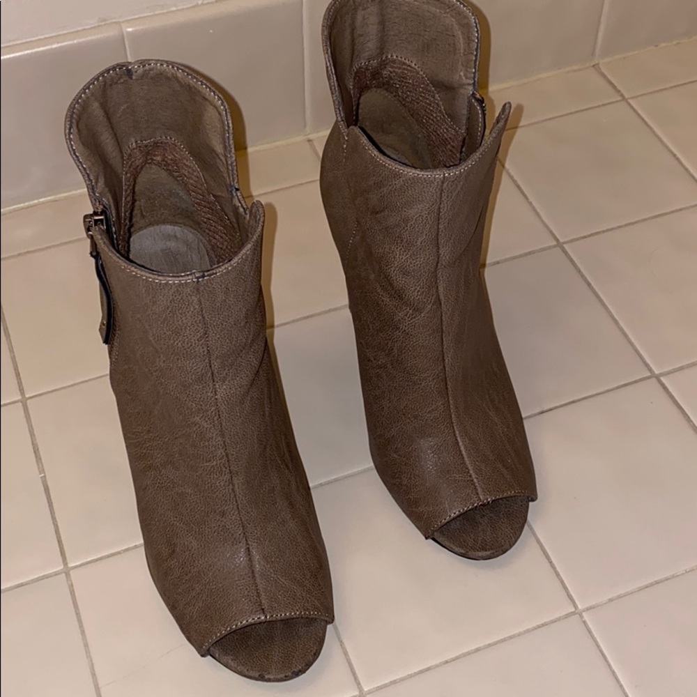 Open toe booties